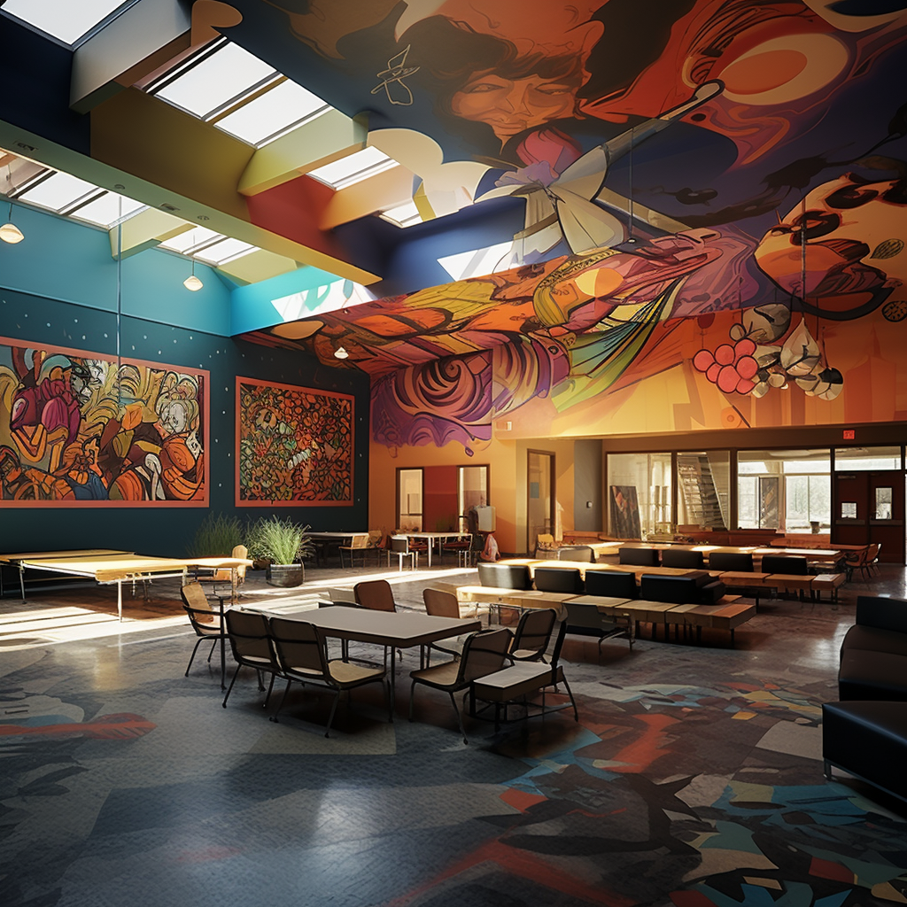 Modern Bohemian Youth Center Interior