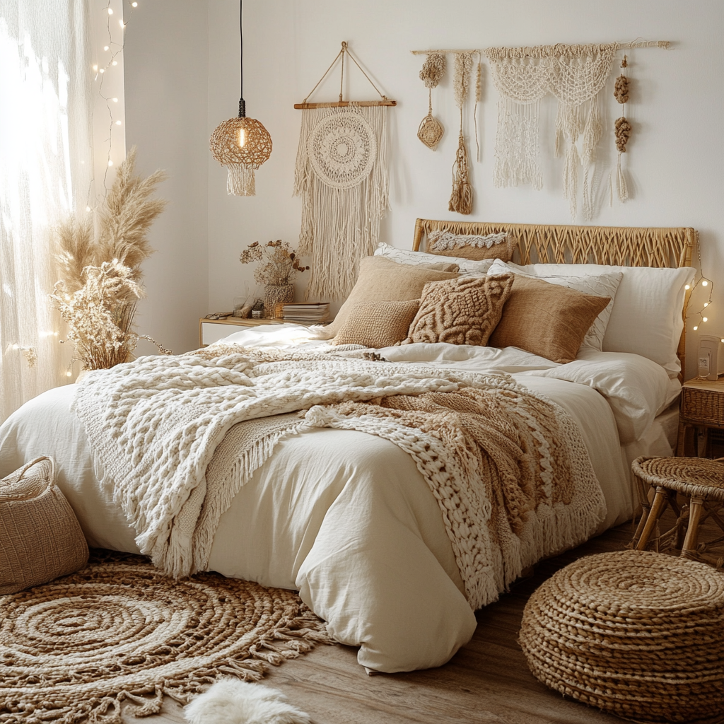 Cozy Boho Bedroom Decor Photo