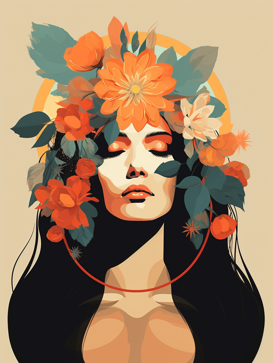 Boho minimal art graphic design illustration