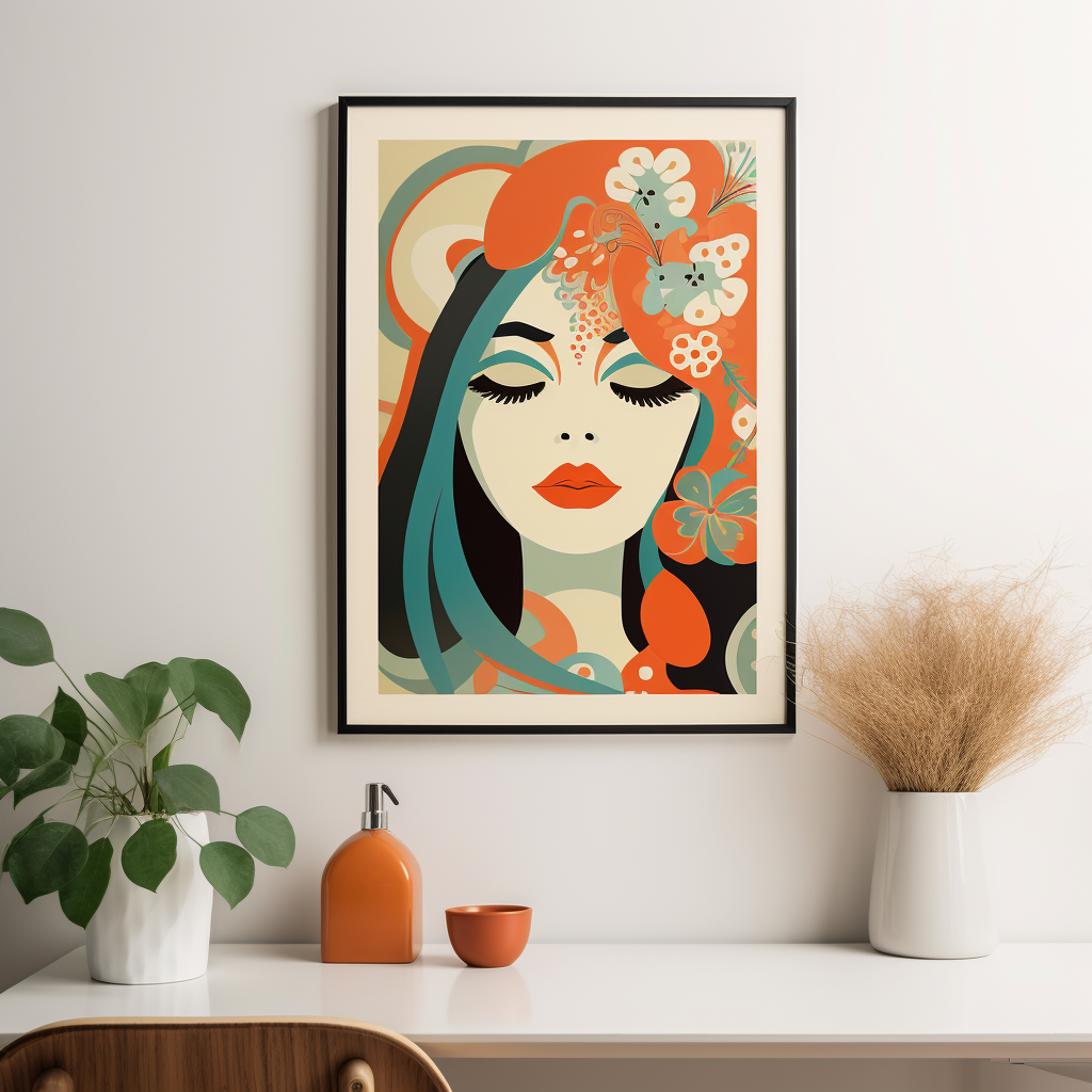 Stylish boho wall art print