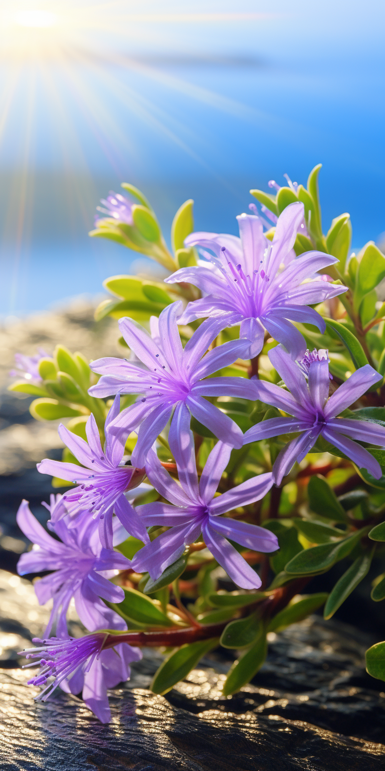 Tranquil Hawaiian Scaevola Sericea Wood with Bokeh Effect