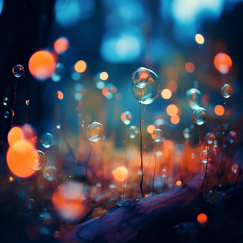 Colorful bokeh lights for design