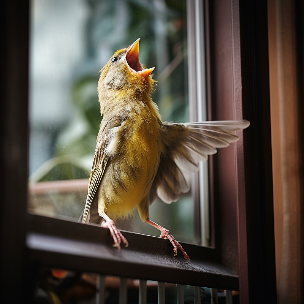 Bird with bold gold and silver colors