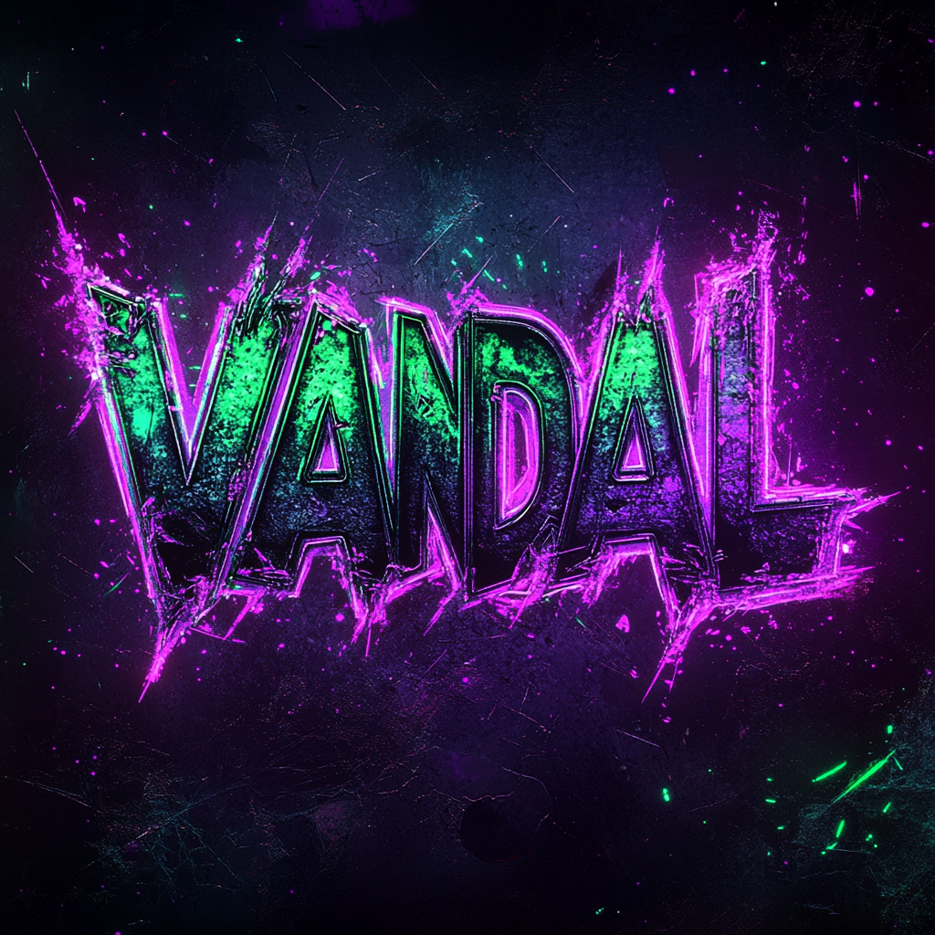 Bold Cyberpunk Vandal Twitch Emote