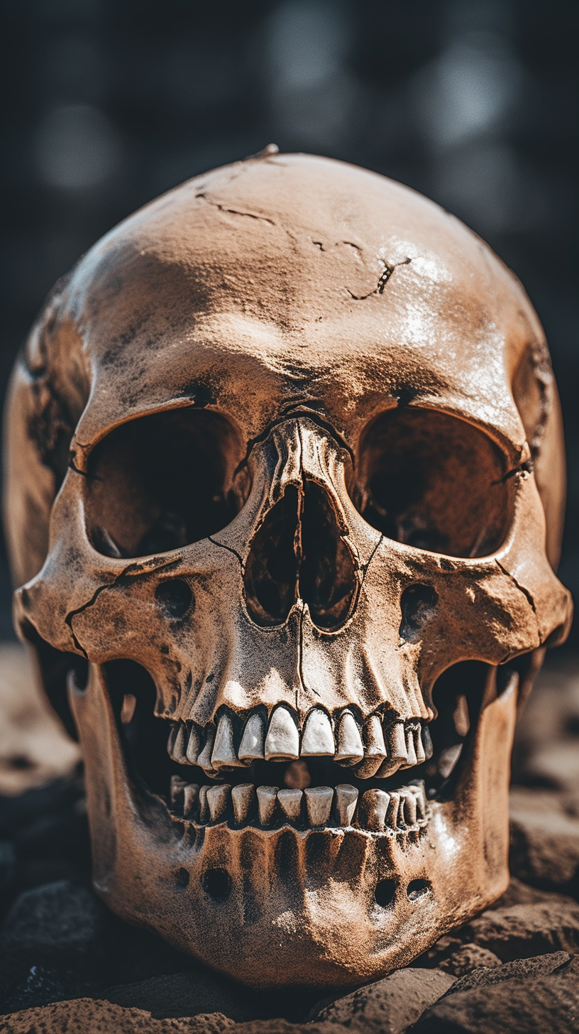 Cinematic Light Human Skull