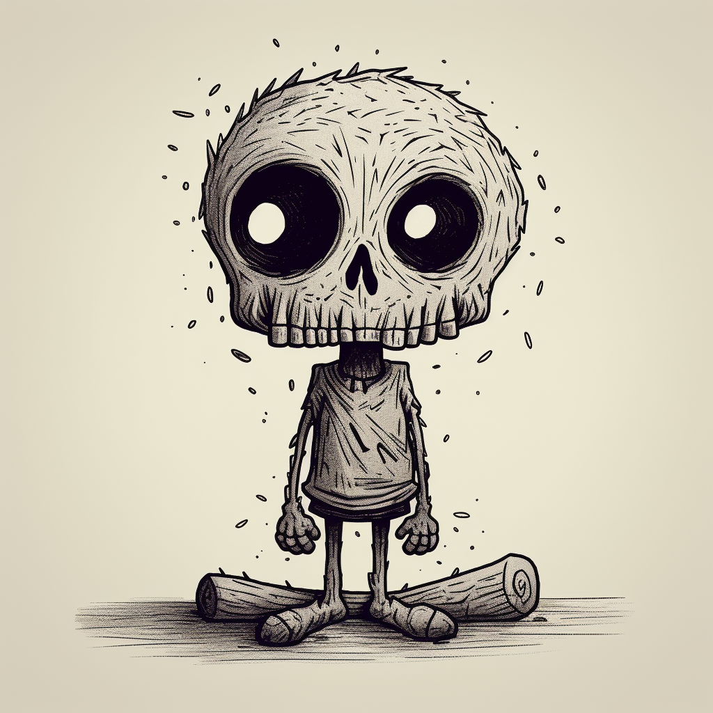 Cute bone cartoon illustration