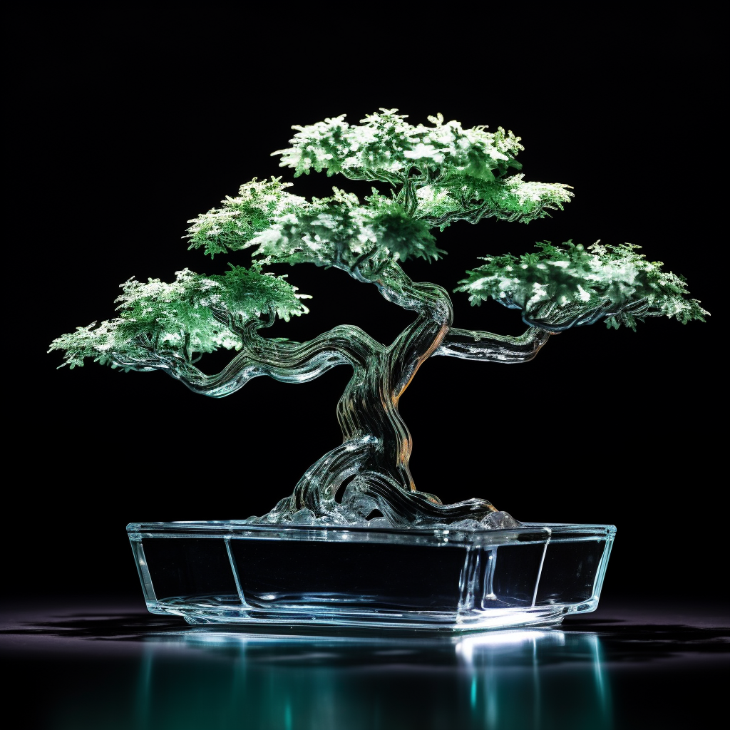 Translucent Glass Bonsai Tree