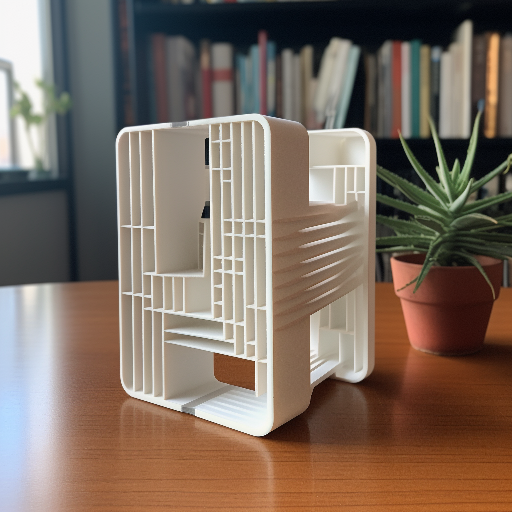 3D Printer Bookend White Filament