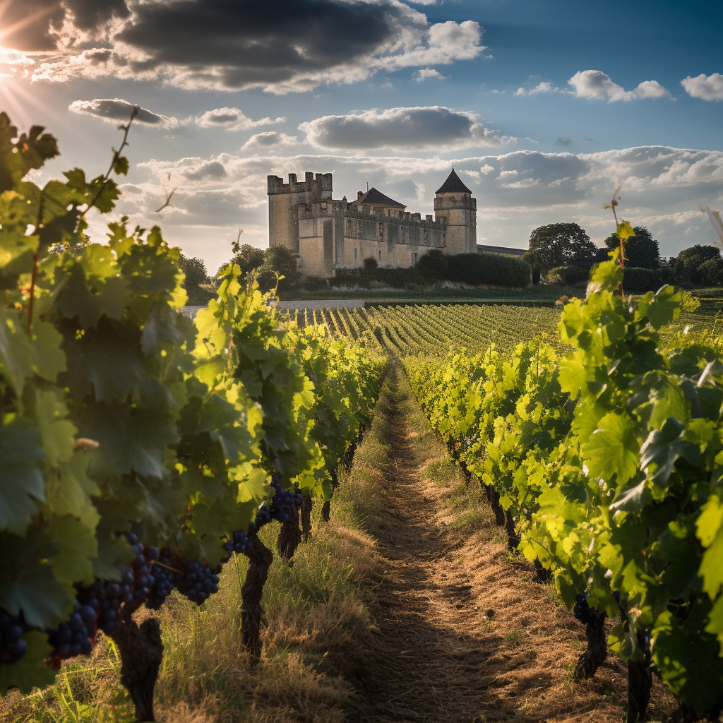 Beautiful vineyards in Bordeaux