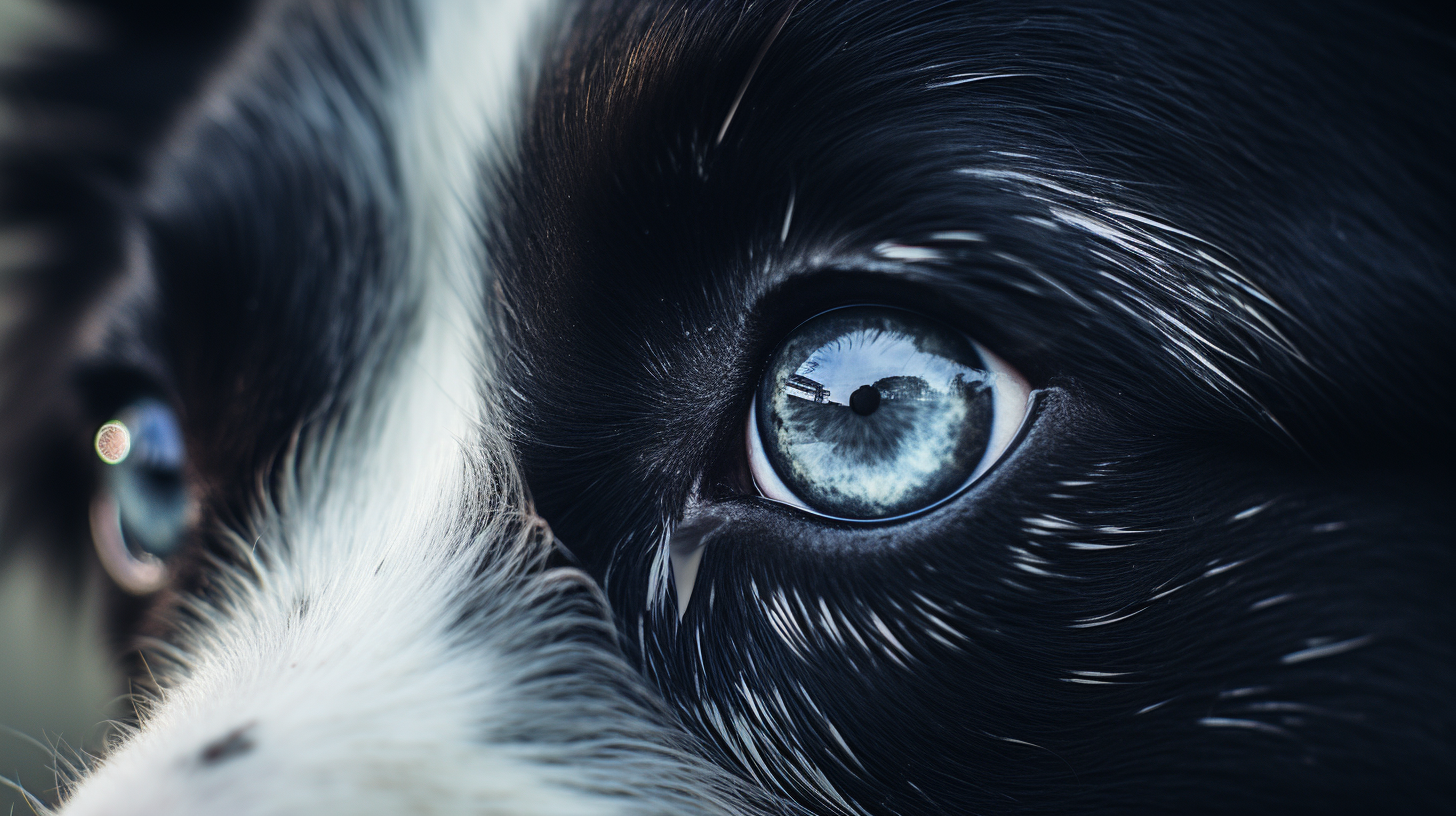 Detailed Border Collie Eye in Cinematic Mode