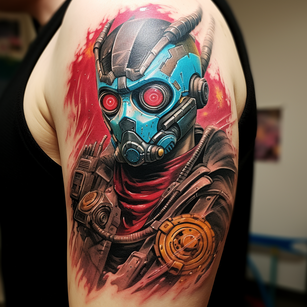 Tattoo art in Borderlands 3 style