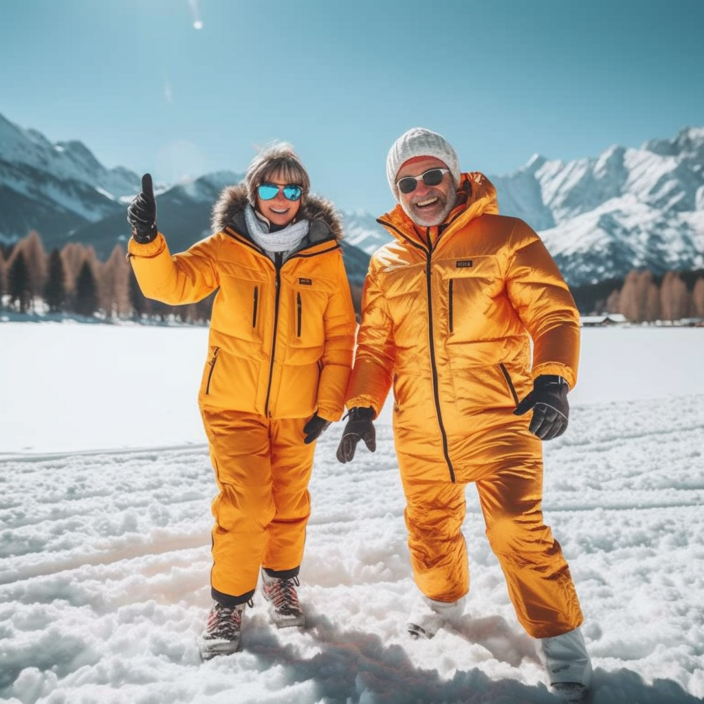 Couple enjoying winter at Bosco Alpine Ski Resort