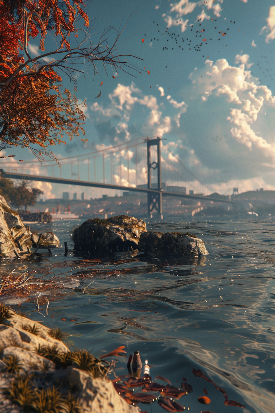 Bosphorus Drought Cinematic Scene Water Scarcity