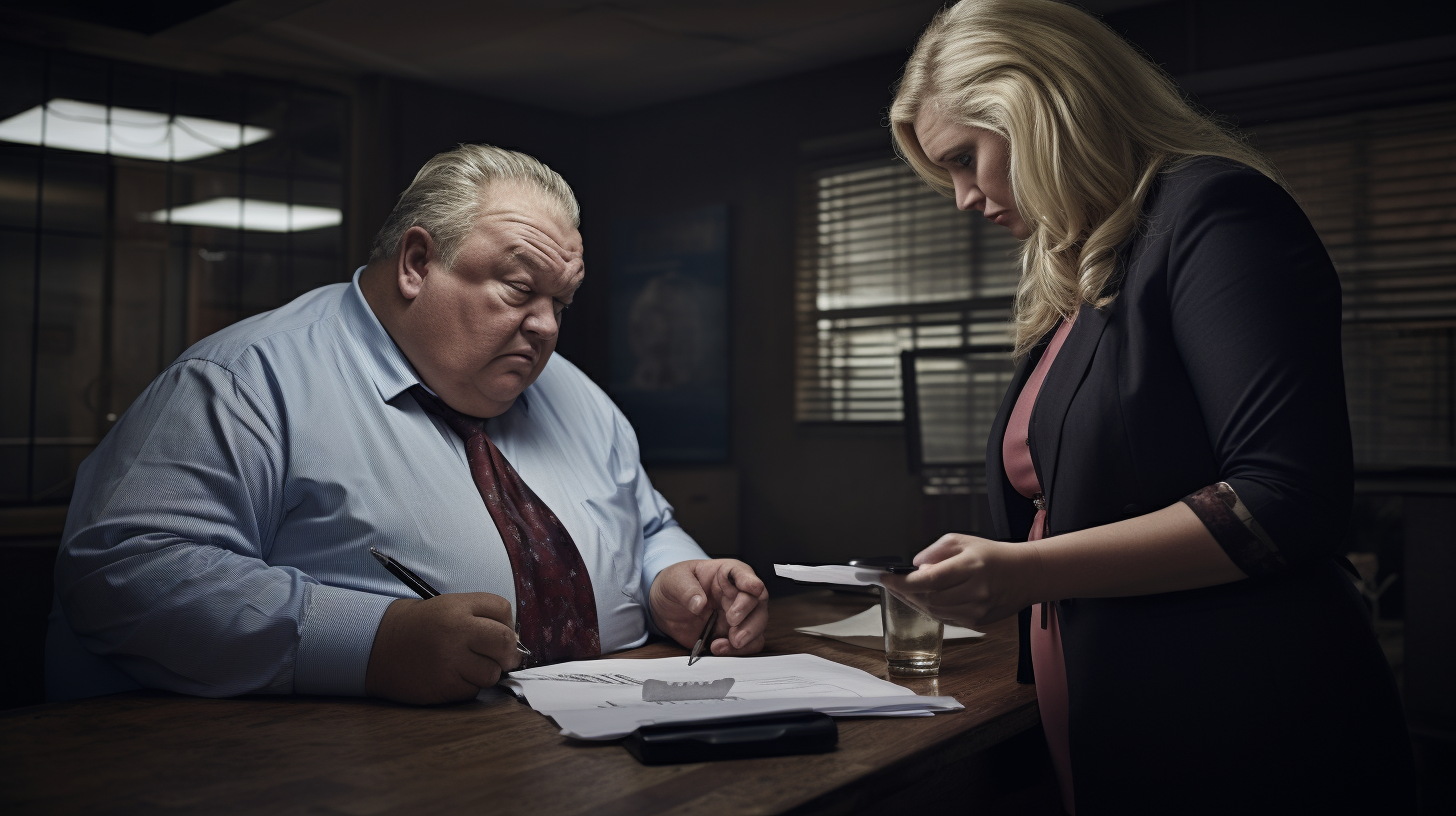 Middle-aged woman taking notes during a meeting