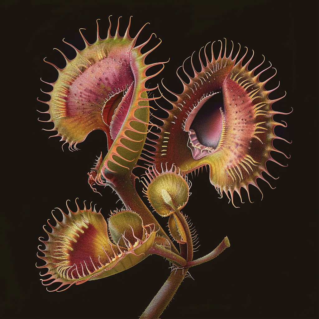 Venus Fly Trap Botanical Illustration