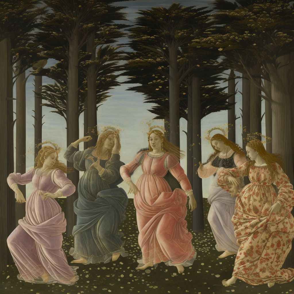 Enchanting Botticelli artwork painting