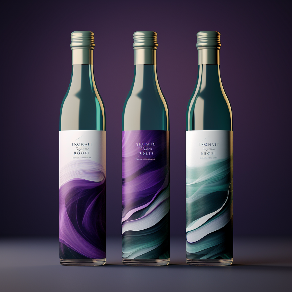 Creative bottle packing label design