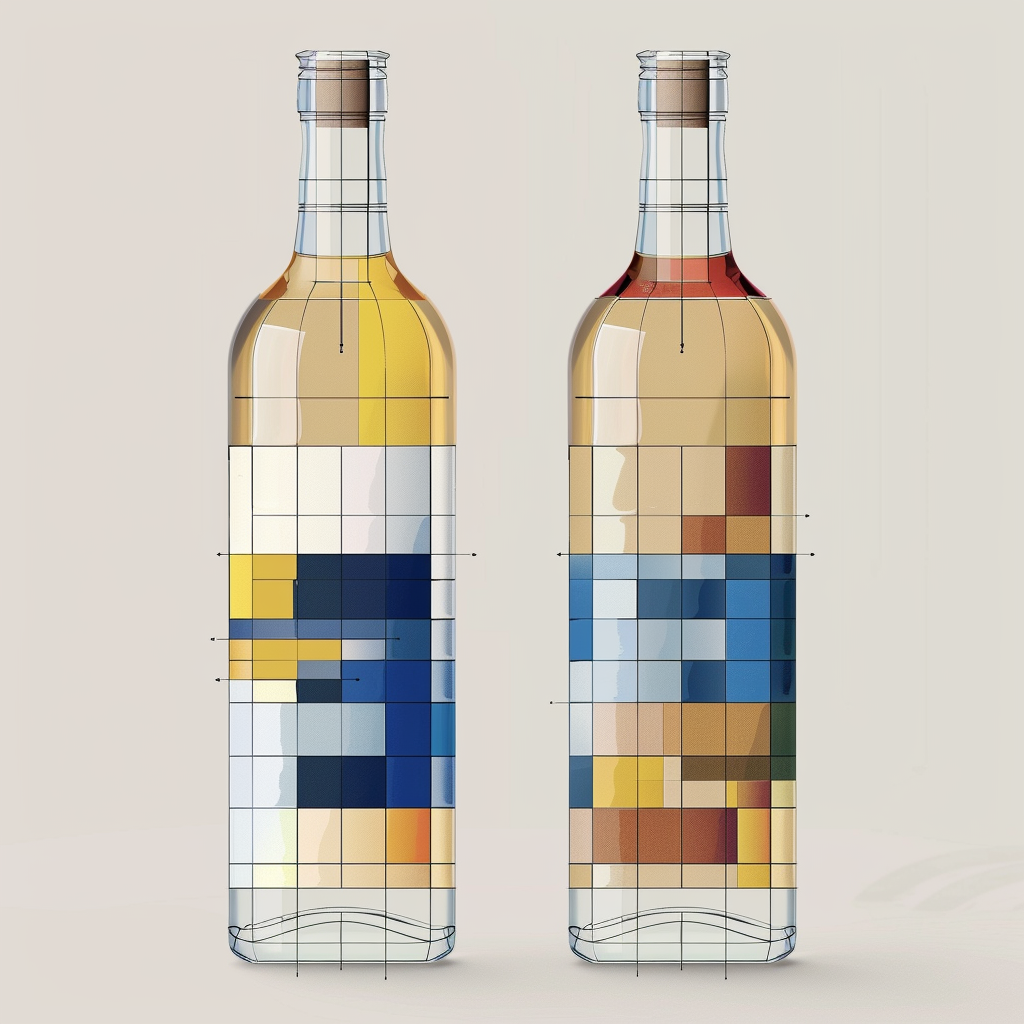 Transparent Glass Bottled Liquor Design