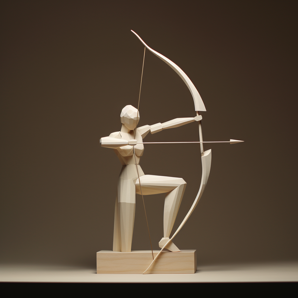 Minimalist Bow Archery Figure