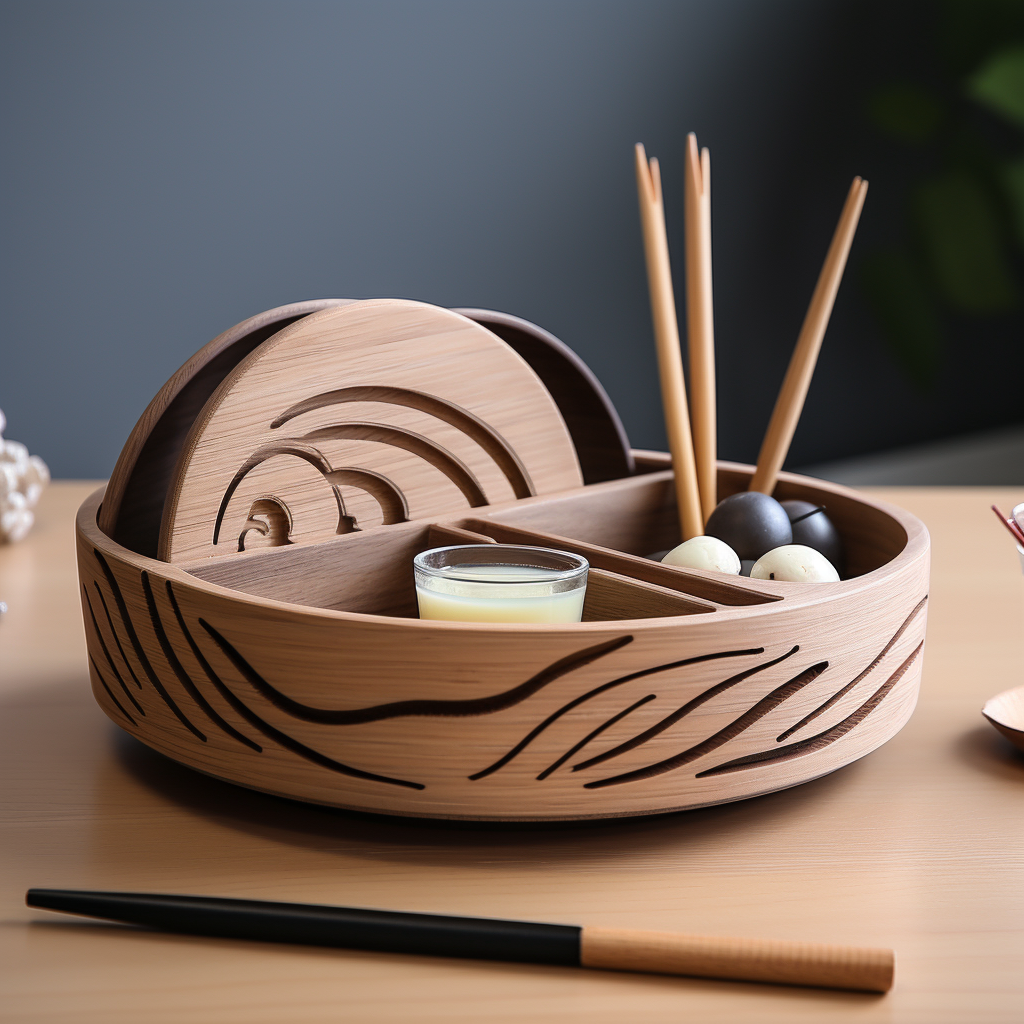 Stylish bowl chopstick storage box