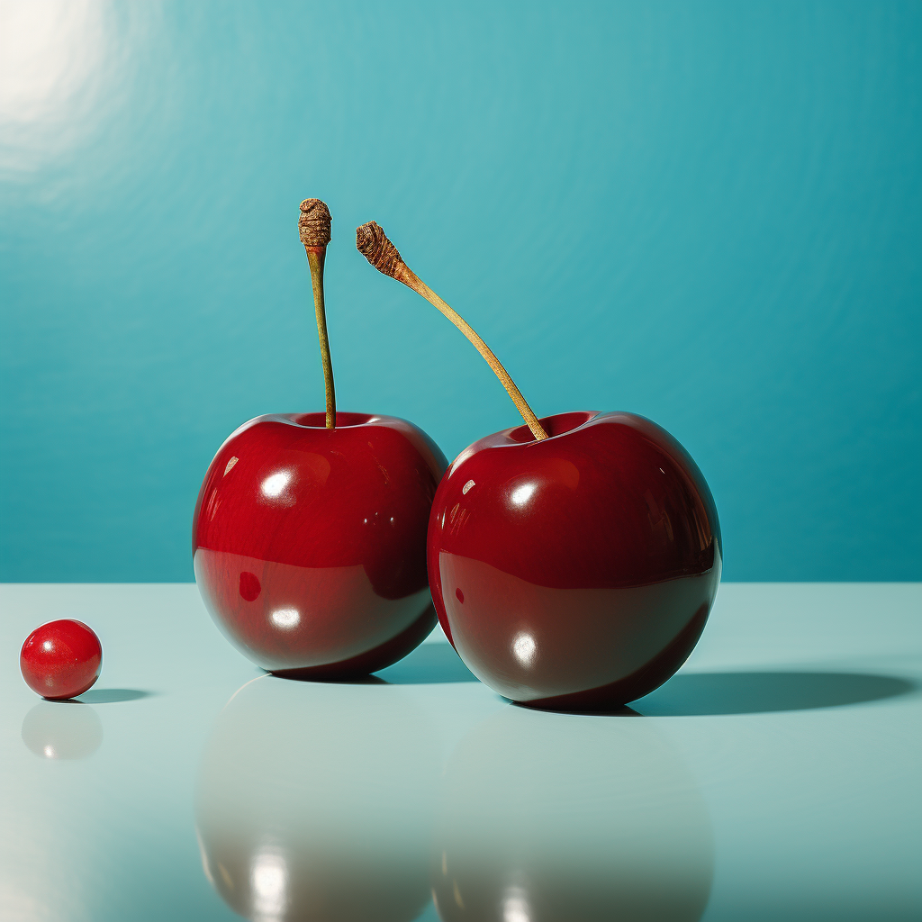 Bowling Ball with Cherries Print