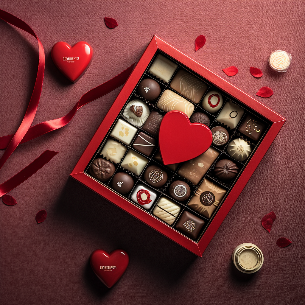 Valentine's Day Chocolates from Above