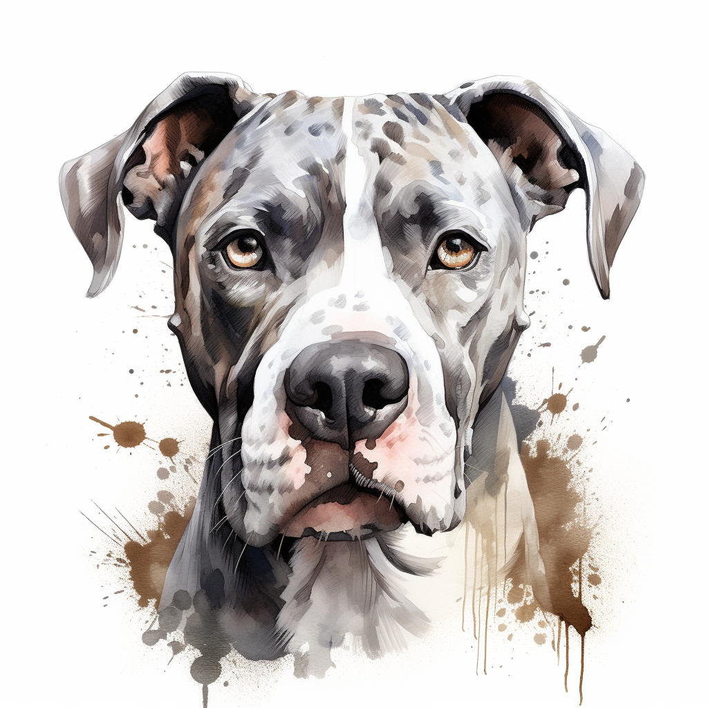 White Spotted Boxer Pitbull Great Dane Mix