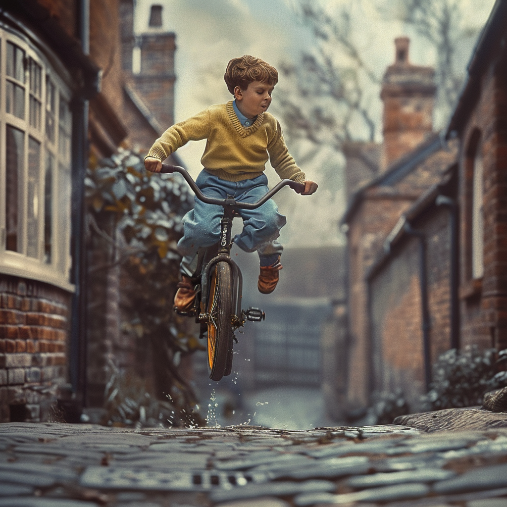 Boy on Chopper Bicycle