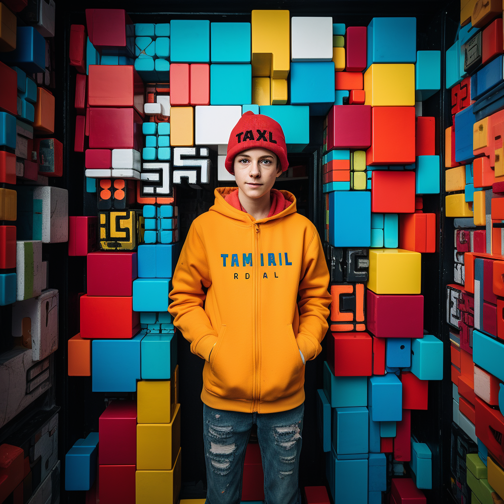 13-year-old boy playing Tetris