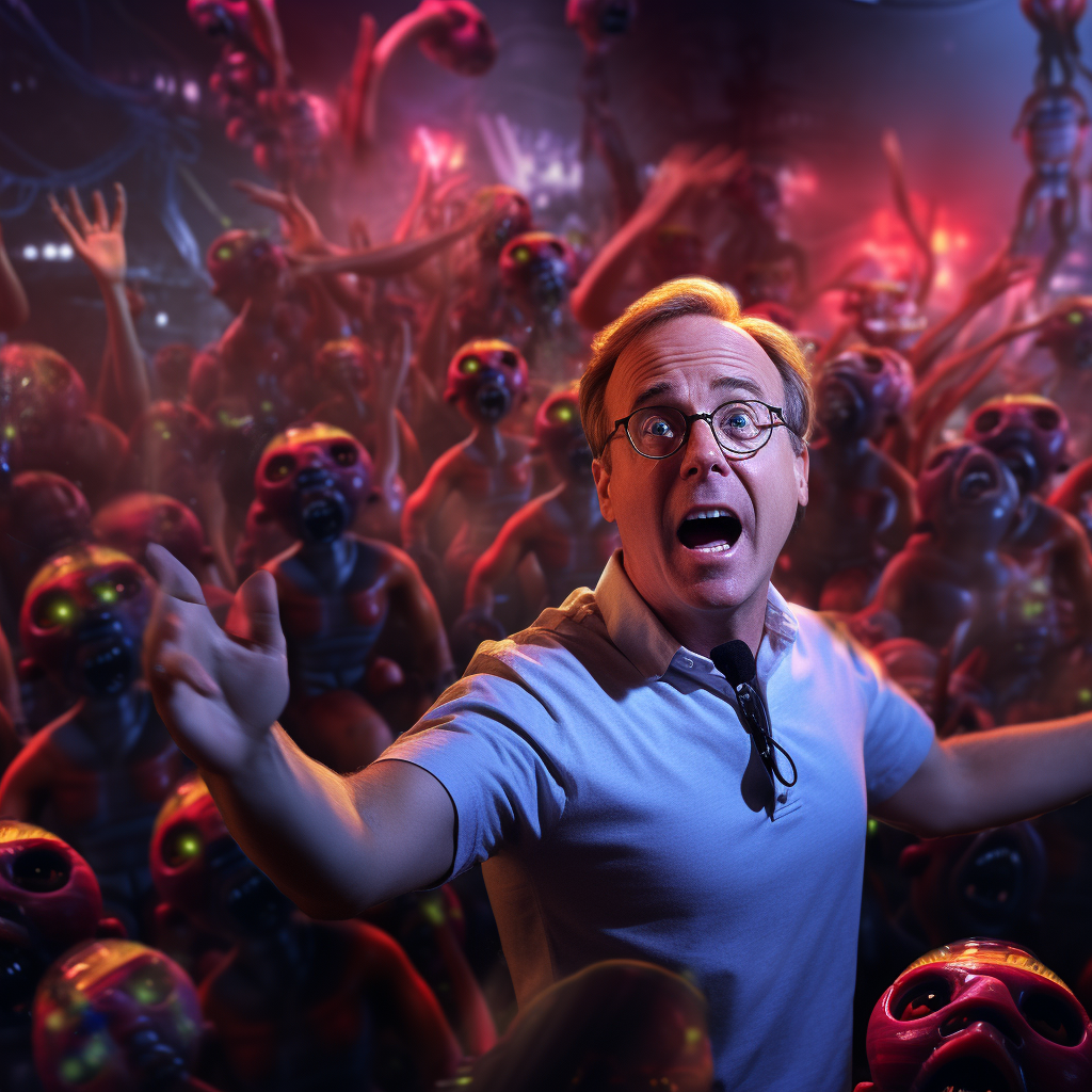 Brad Bird partying at a rave