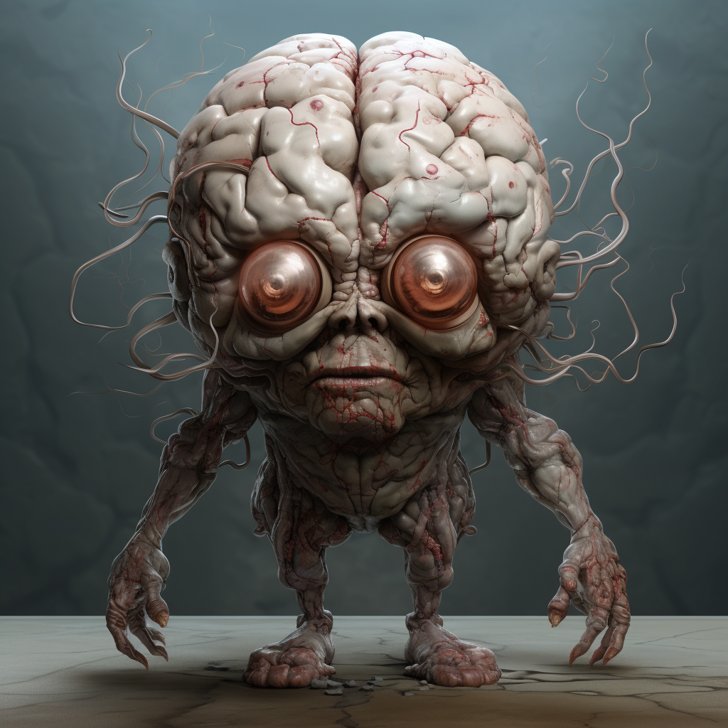 Smart Brain Character Illustration