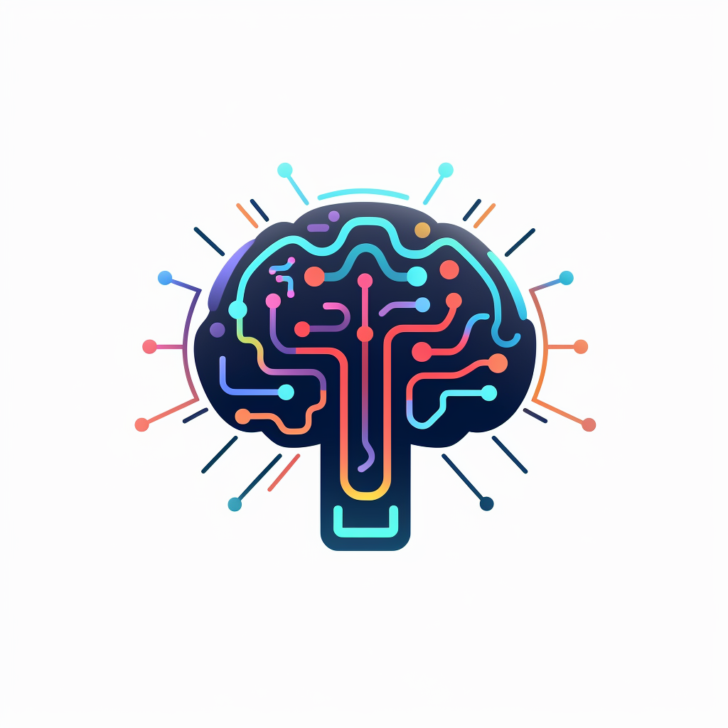 Brain icon simple tech