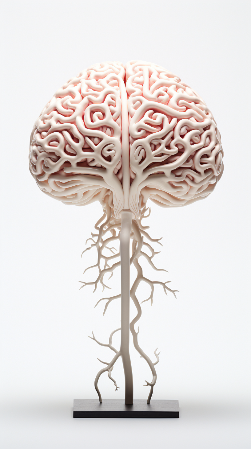 Brain on white background