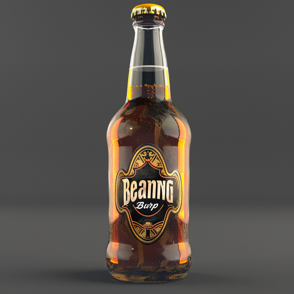 beer bottle brand logo design