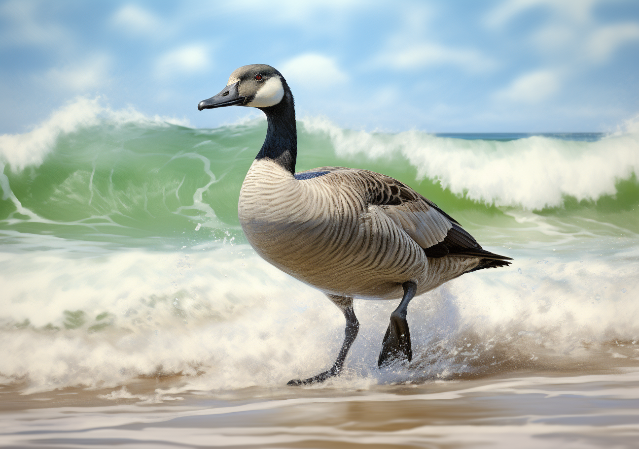 Majestic Brant Goose on the Beach