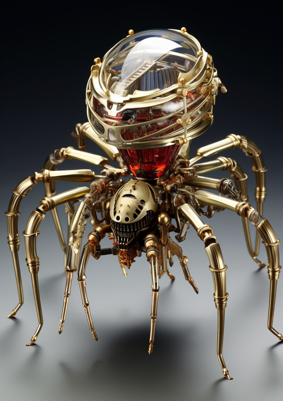 Brass and Glass Steampunk Spider Contraption