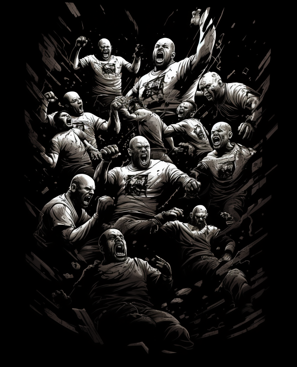 Black and white Brawl In Cellblock 99 T-shirt design