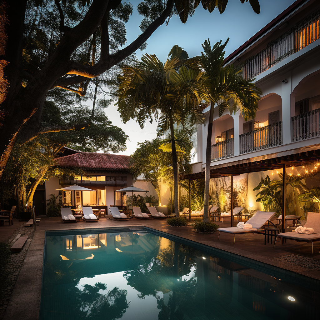 Exquisite boutique hotel with pool in Brazil