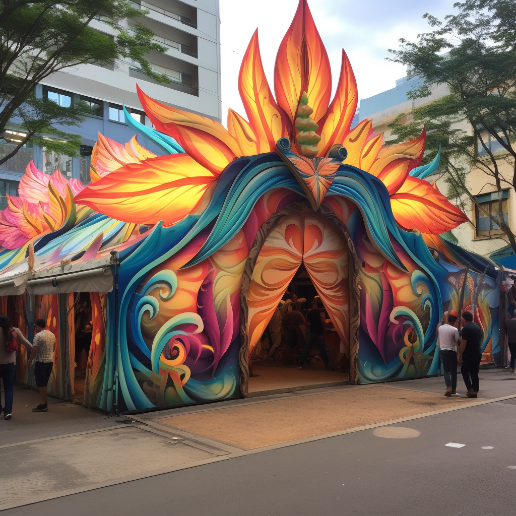 Brazilian Carnaval Clothing Store Tent