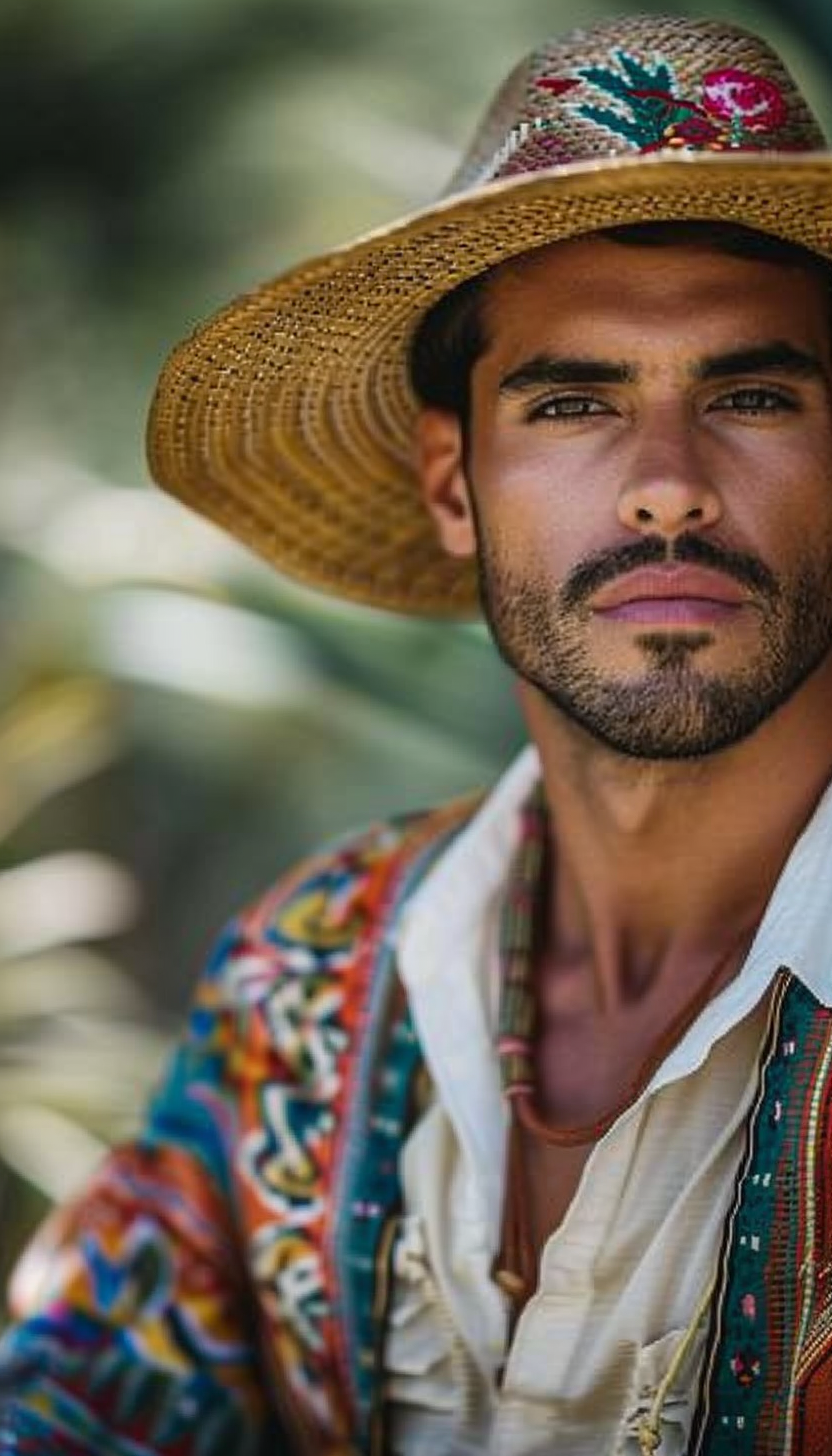 Brazilian man in traditional clothing