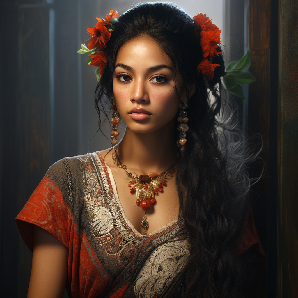 Authentic portrayal of a Brazilian Asian woman