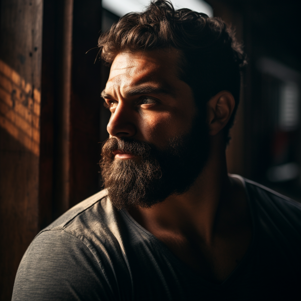 Handsome Brazilian Bodybuilder in Dramatic Lighting