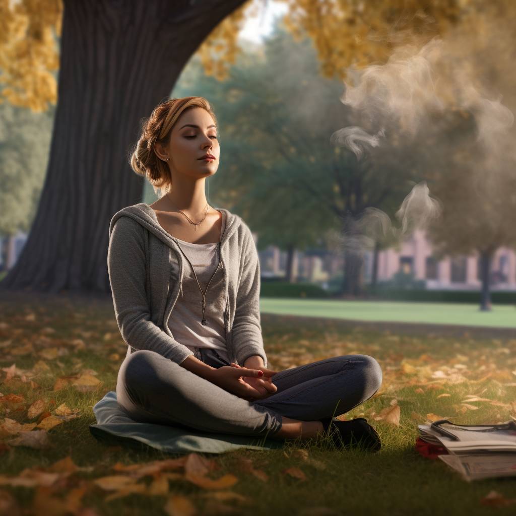 Breathwork Practice in Park