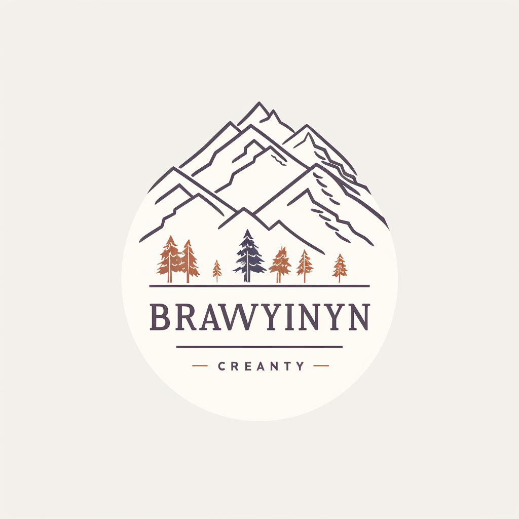 Simple Brewery Logo in Mountain Town