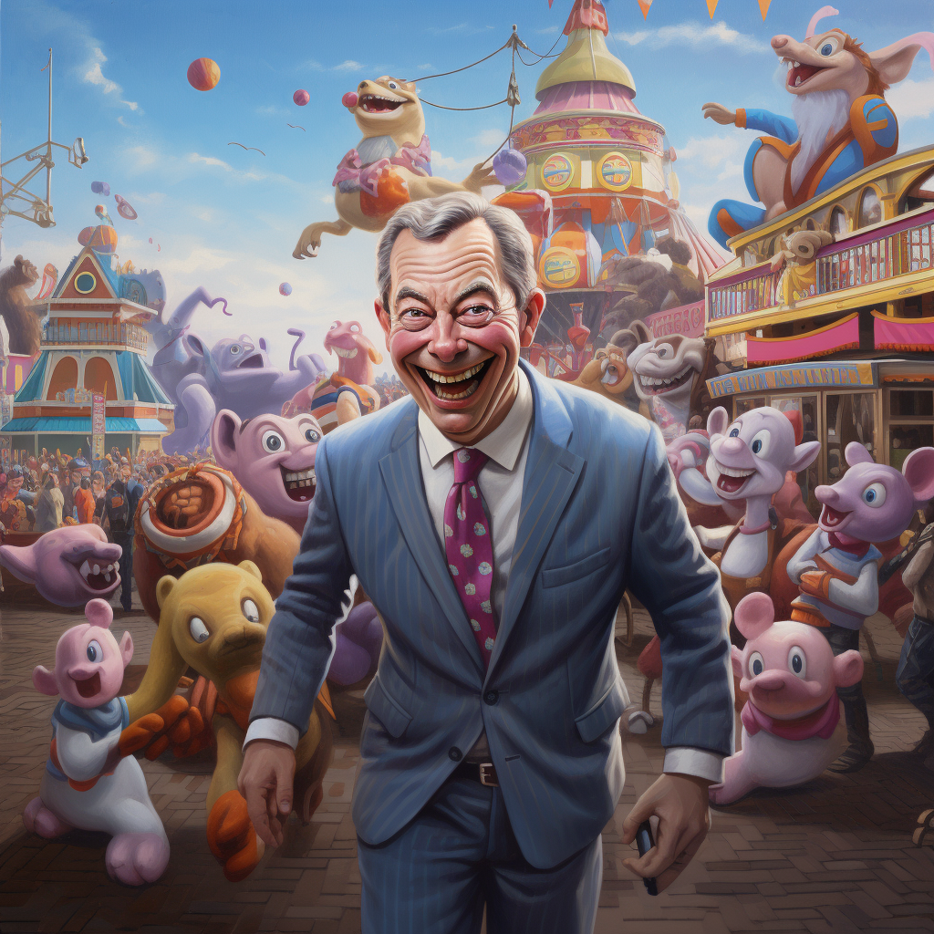 People having fun at Brexitland Theme Park