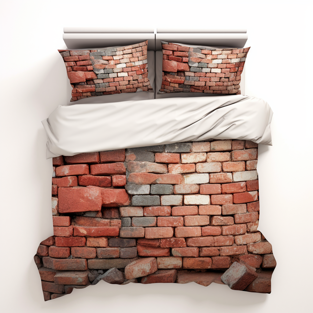 Brick-patterned duvet for bedrooms