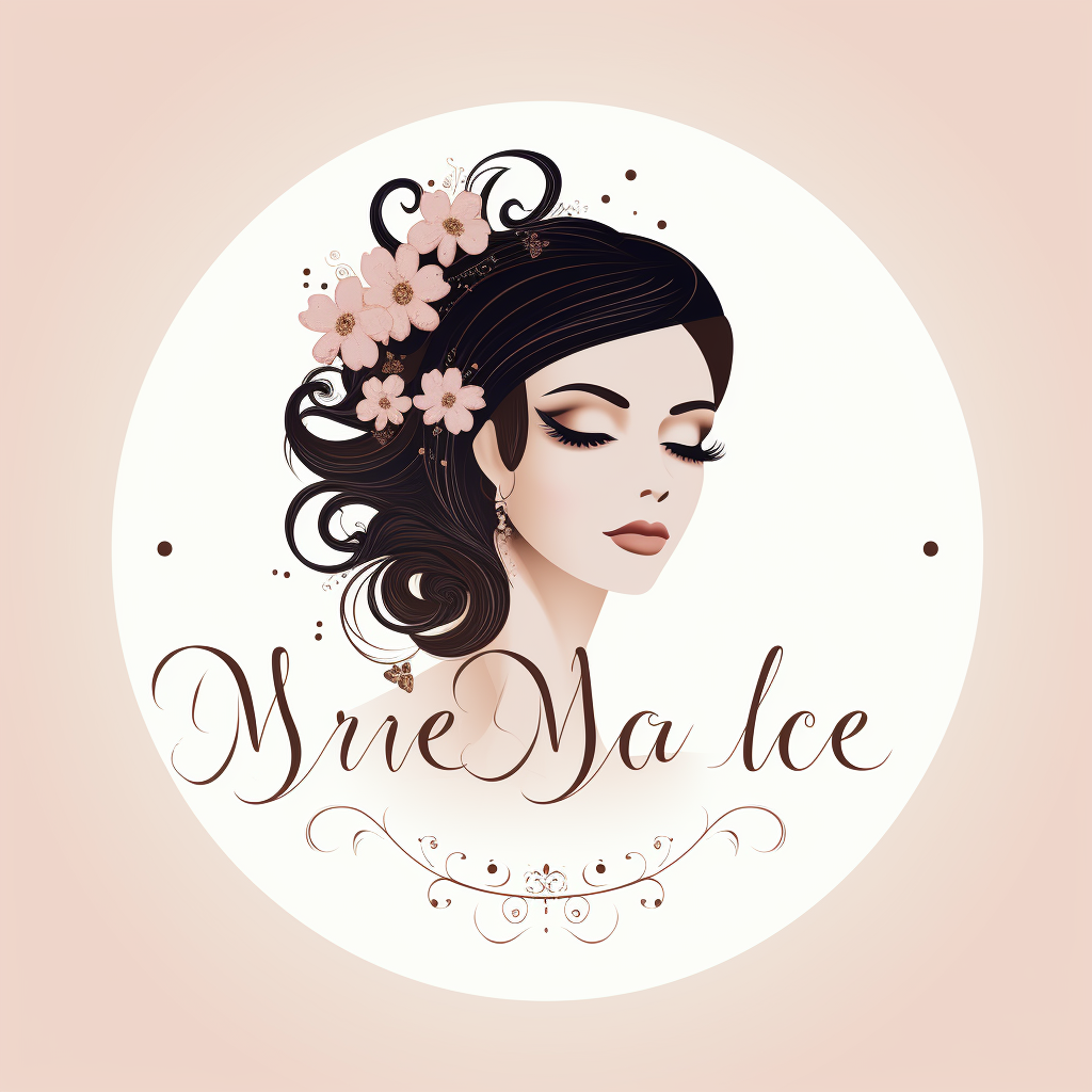 Elegant makeup logo for bride