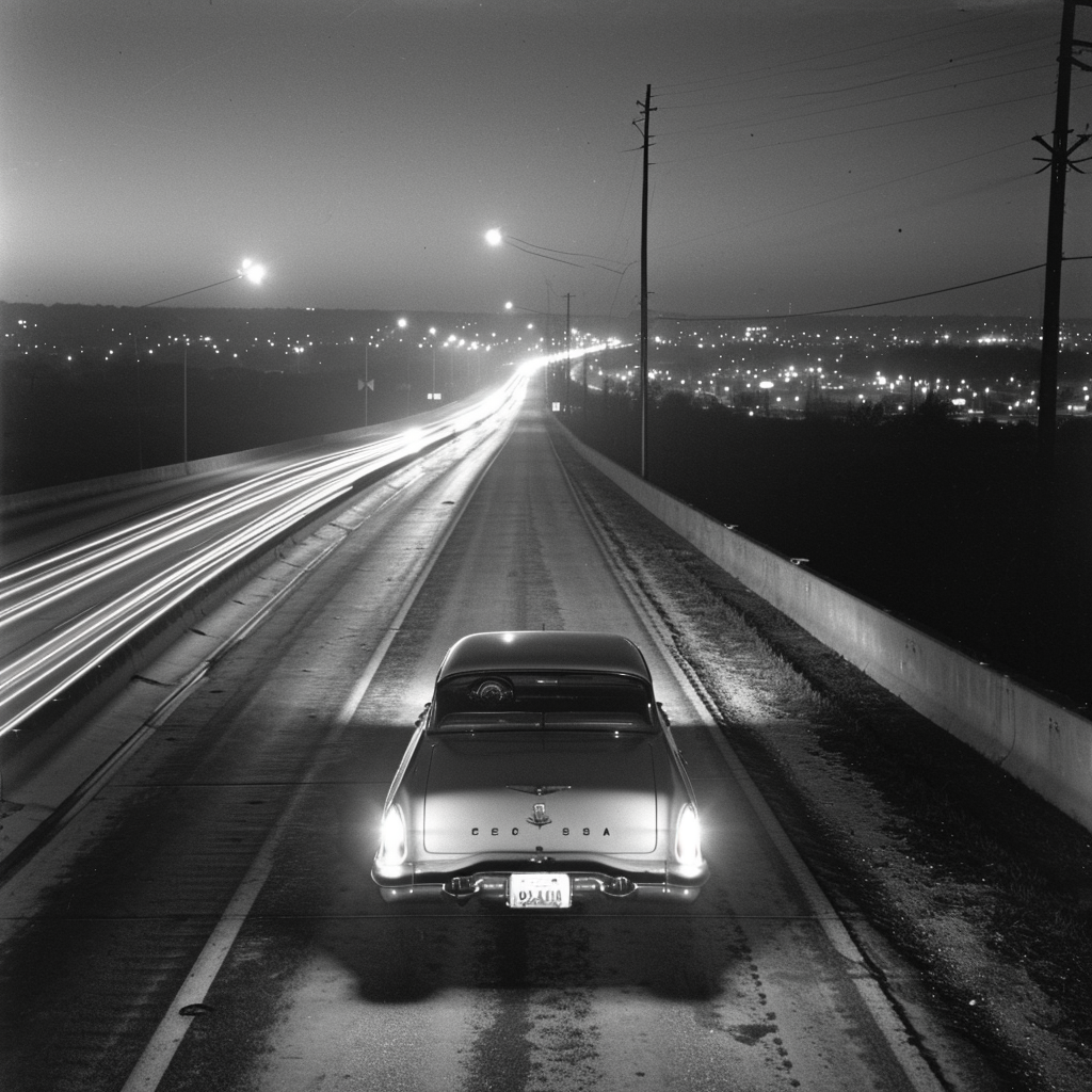 Nostalgic Night Bridge Highway Photo