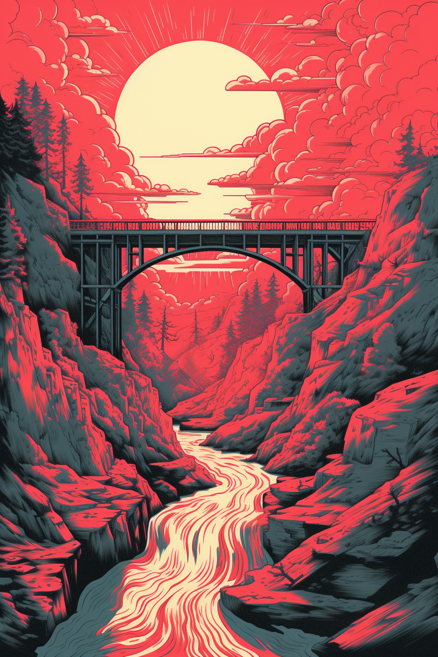 Illustration of bridge to purgatory