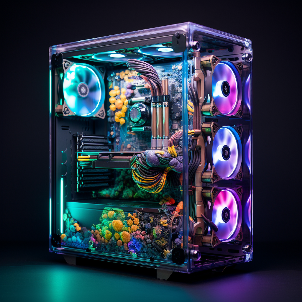 Vibrant gaming frame with dynamic colors